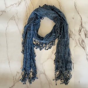 Stunning blue sheer scarf